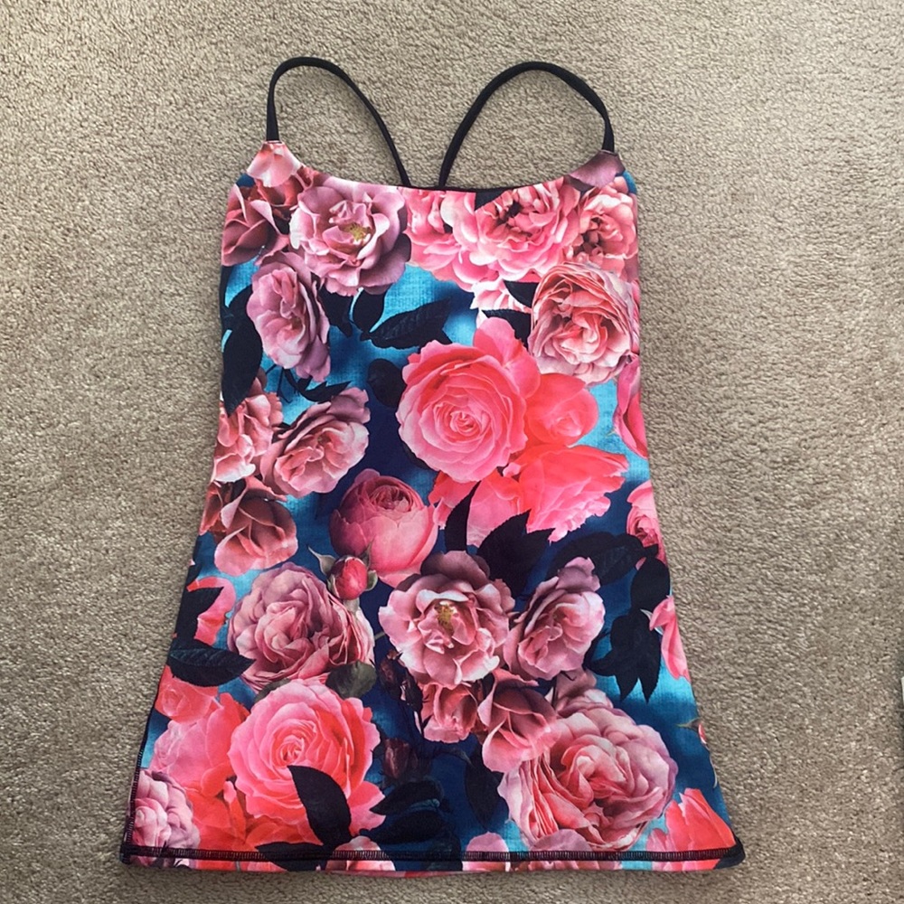 Lululemon Dancing Warrior Tank Secret Garden Floral Print 4 XS